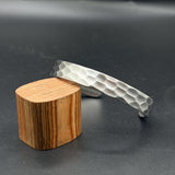 Hand Forged Steel hammered Design Cuff Bracelet: Viking Style