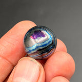 Zircuti Handmade 19mm Ball, Black Timascus Beads