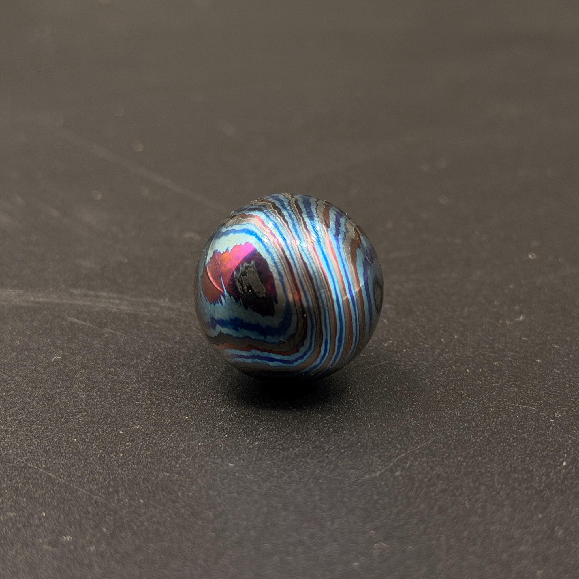 Zircuti Handmade 19mm Ball, Black Timascus Beads