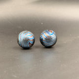 Zircuti Handmade 19mm Ball, Black Timascus Beads