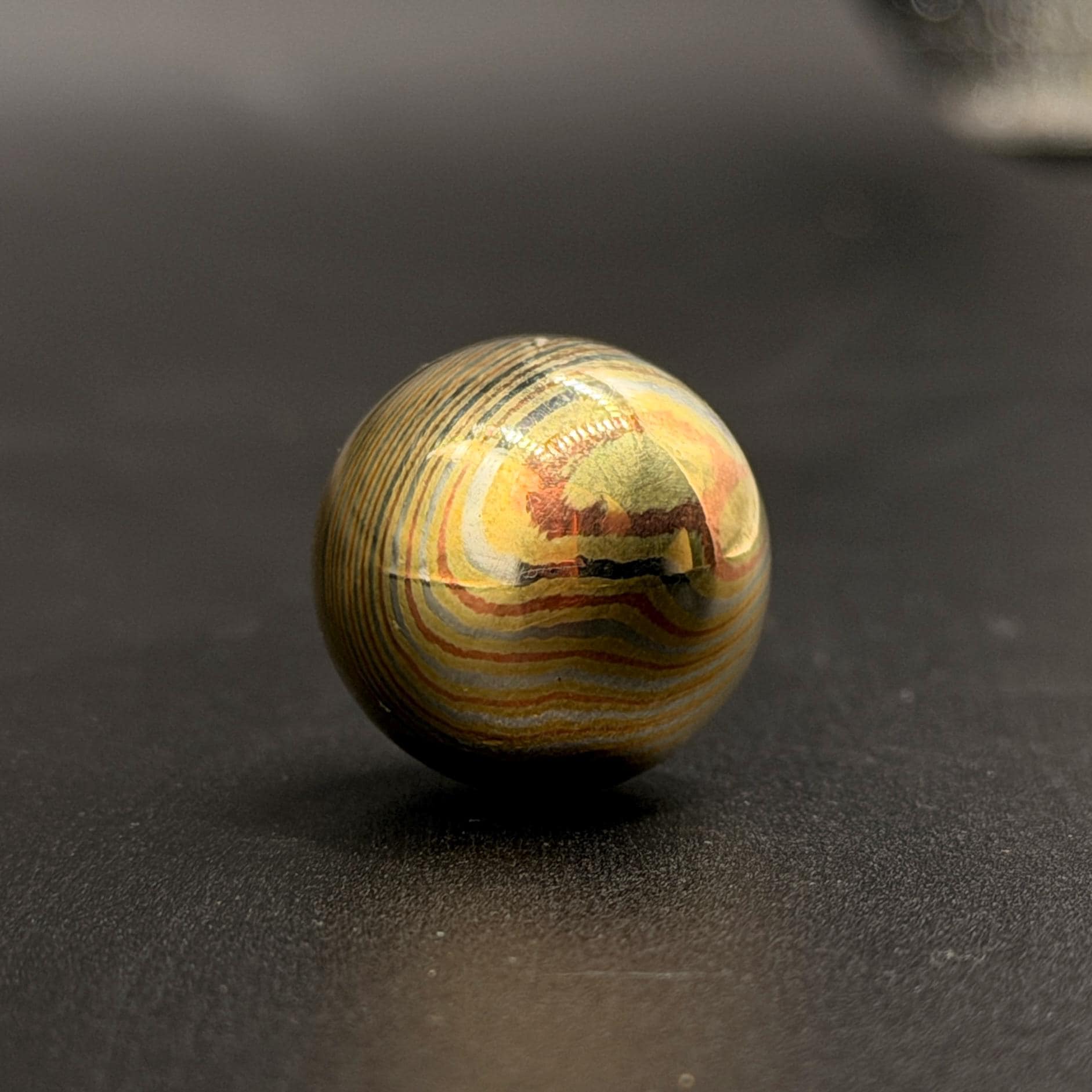 Mokume Gane Handmade 19mm Ball, Mokume Gane Handmade Beads