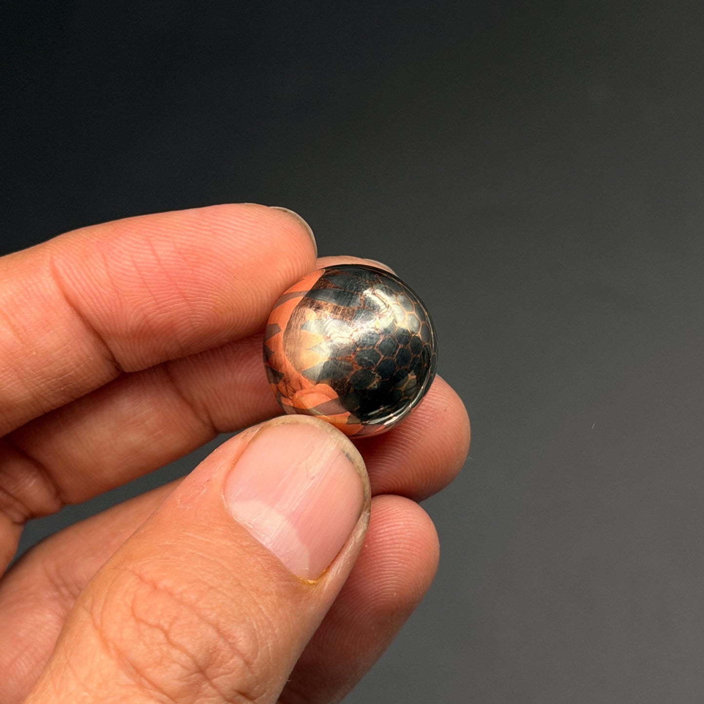 Superconductor  Handmade 19mm Ball, Mokume Gane Handmade Beads