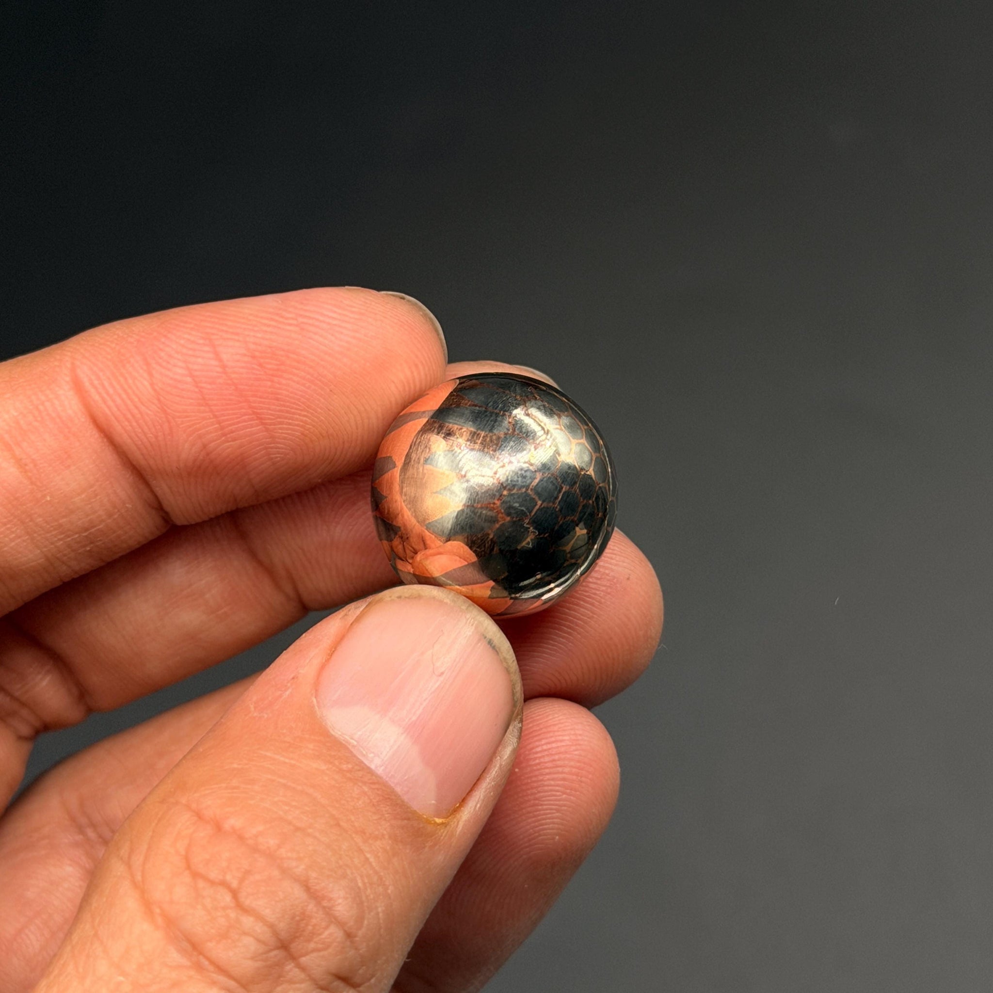 Superconductor  Handmade 19mm Ball, Mokume Gane Handmade Beads