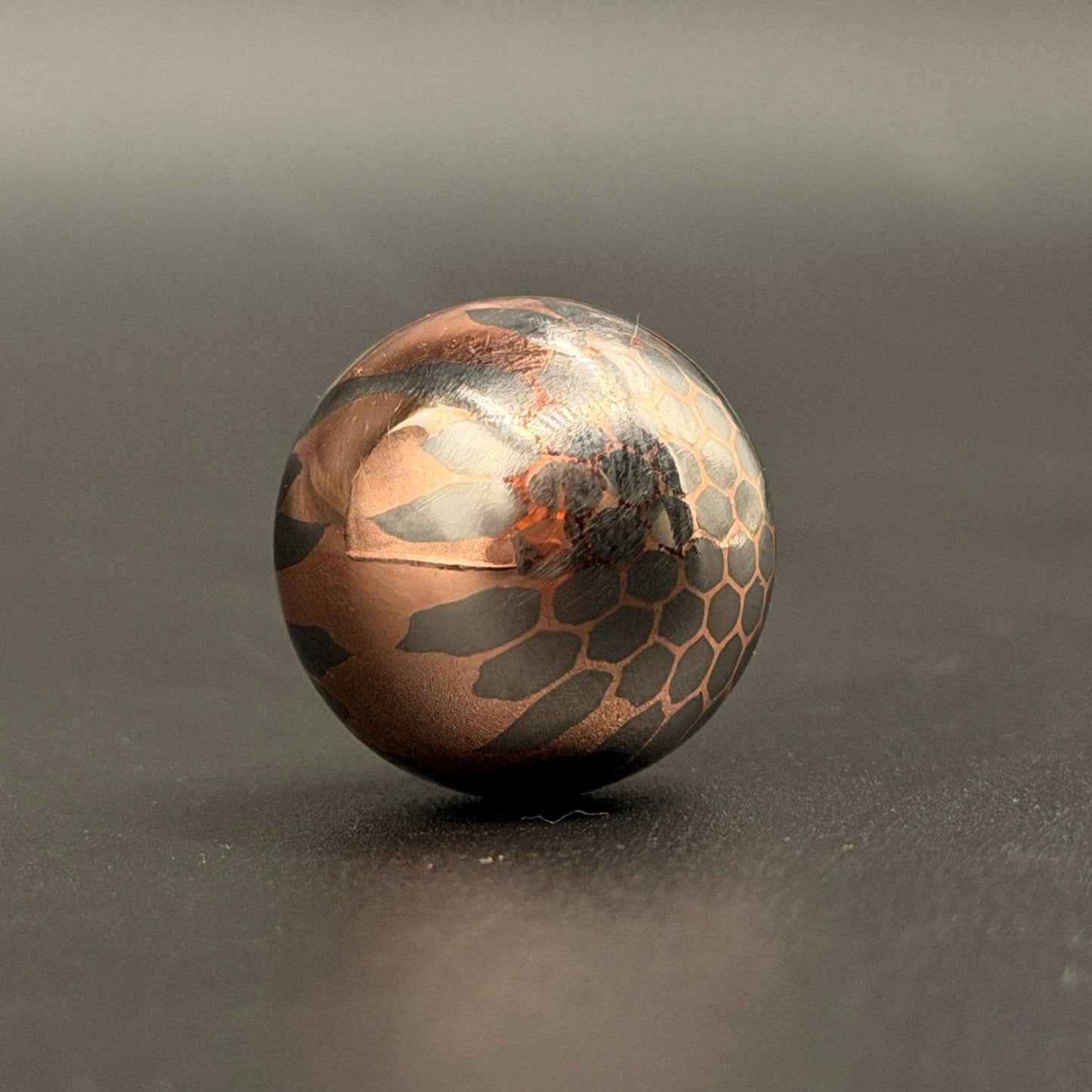 Superconductor  Handmade 19mm Ball, Mokume Gane Handmade Beads