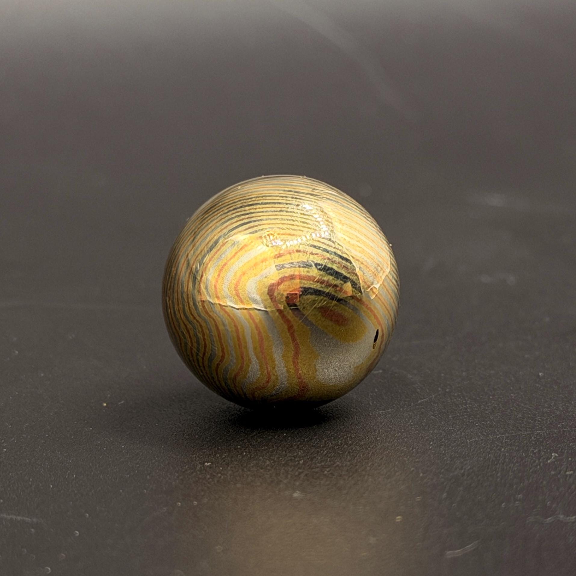 Mokume Gane Handmade 19mm Ball, Mokume Gane Handmade Beads