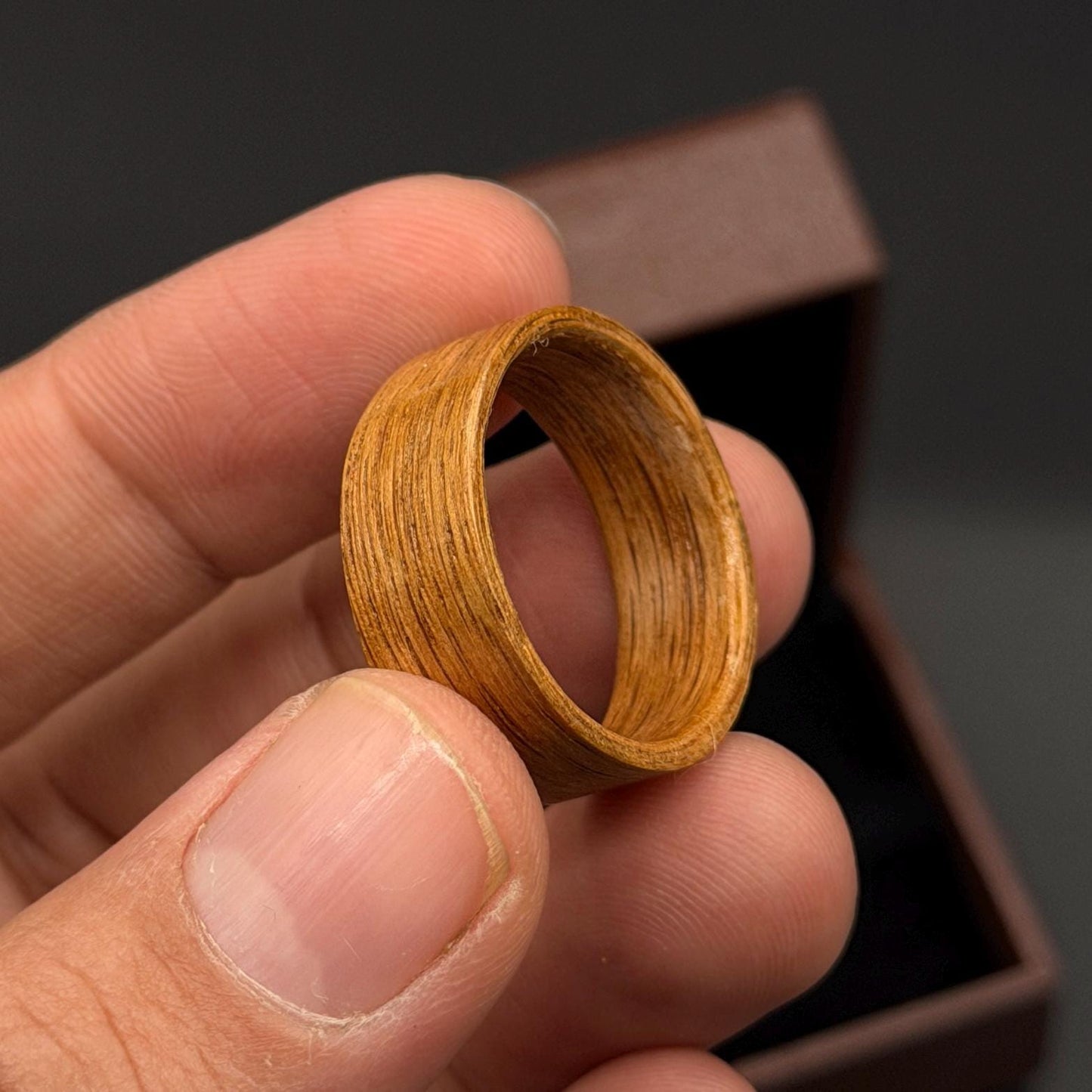 Ashwood Wedding Band: Minimalist Bentwood Ring, Handcrafted in USA