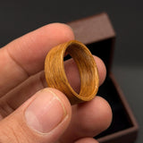 Ashwood Wedding Band: Minimalist Bentwood Ring, Handcrafted in USA