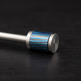 Spinning Handmade Zircuti (Black Timascus) Lanyard Bead Keeper, Custom Design, Gift for him