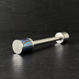 Spinning Handmade Zircuti (Black Timascus) Lanyard Bead Keeper, Custom Design, Gift for him